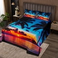 thumbnail image 2 of Erosebridal Tropical Palm Tree Coverlet Set King,Summer Beach Bedding Set,Ocean Decor,Ultra Soft,3 Pieces, 2 of 5