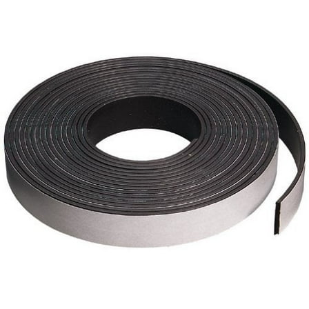 Flexible Magnets Adhesive Backed Flexible Magnetic Tape, 1/2 Inch x 25 Feet Roll