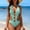 SwimwearA939-Green, variant on One Piece Swimsuits for Women Halter Deep V Neck 3D Floral Cut Out Monokini Bathing Suits Summer Honeymoon Bridal Beach Swimwear