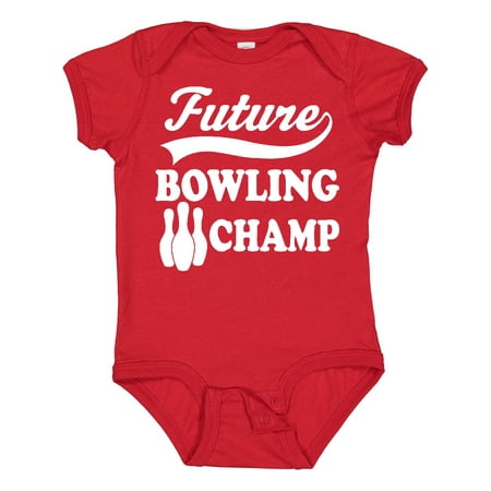 

Inktastic Future Bowling Champ Childs Bowler Gift Baby Boy or Baby Girl Bodysuit