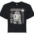 thumbnail image 3 of Star Wars - R2D2 Blueprint - Juniors Cropped Graphic T-Shirt, 3 of 5