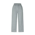 thumbnail image 4 of Women's Barrel Leg Ankle Sweatpants Drawstring Wide Leg Lounge Pants Baggy Casual Dancer Pants Streetwear with Pockets, 4 of 7