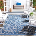 thumbnail image 2 of Safavieh Courtyard Kevin Floral Indoor/Outdoor Area Rug, Blue/Natural, 8' x 11', 2 of 11