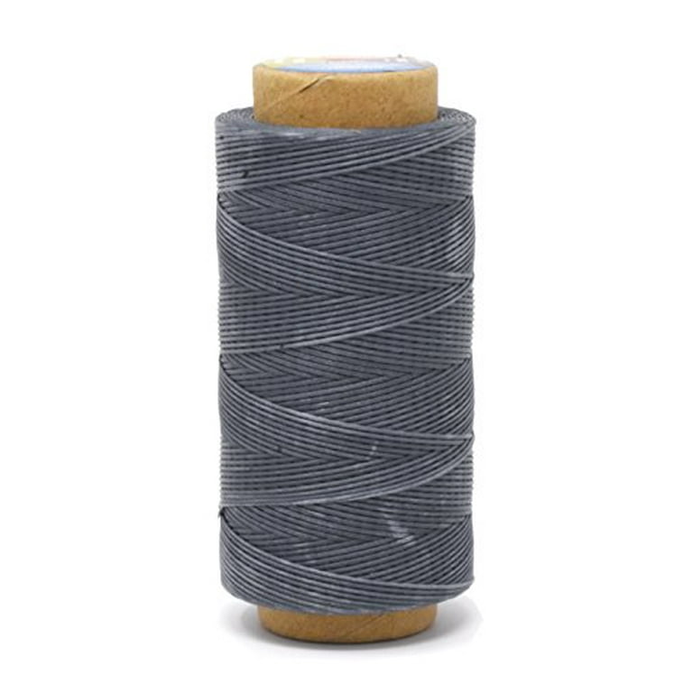 Flat Waxed Thread for Leather Sewing - Leather Thread Wax String Polyester  Cord for Leather Craft Stitching Bookbinding by Mandala Crafts 150D 0.8mm