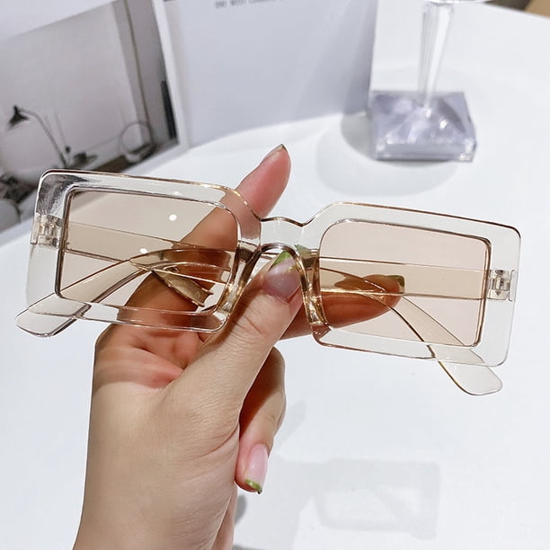 Gafas De Sol con montura rectangular pequeña para mujer, anteojos De Sol femeninos a la moda, De Color gelatina, estilo Y2k, De viaje, con protección UV400, novedad De 2024