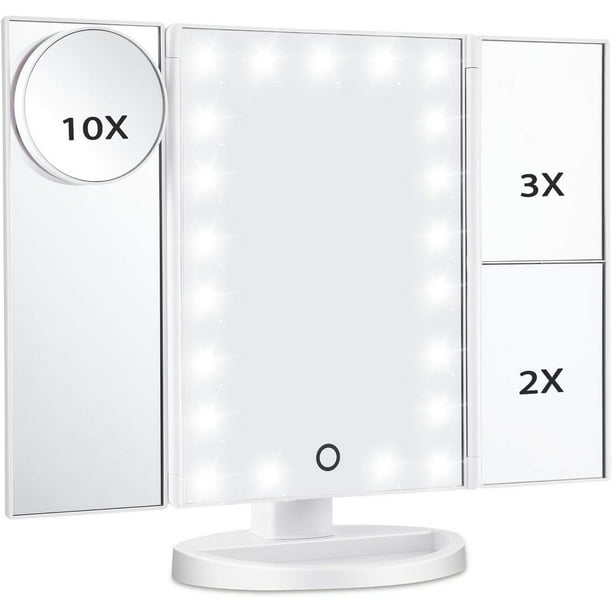Led Lighted Makeup Mirror Magicfly 10x, Best Lighted 10x Makeup Mirror