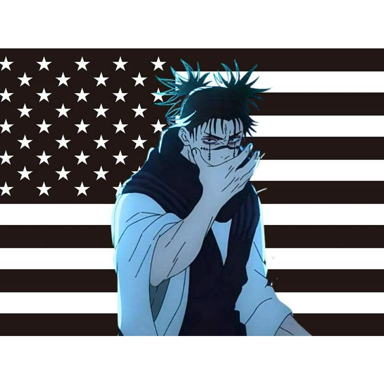 Pink anime Choso Tapestry, Fun Anime JJk Wall Decor, Durable