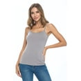 thumbnail image 3 of ACTIVE UNIFORMS Women's Camisole Cotton Stretch Undershirt with Adjustable Strap Tank Top Multi-Pack of 2 (Grey, X-Small), 3 of 6