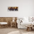 thumbnail image 2 of Stupell Industries Herd of Bison Painting Animals & Insects Painting Gray Framed Art Print Wall Art, 30 x 13, 2 of 8
