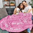 thumbnail image 3 of I Love You 100 Languages Blanket I Love You Gifts for Her Teal Throw Blanket for Girlfriend Birthday Gifts for Wife Love Blanket from Boyfriend Anniversary Valentine's Day Gifts 50×60 inch, 3 of 5