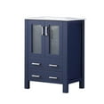 thumbnail image 3 of Volez 24 in W x 18.25 in D Navy Blue Bath Vanity and White Ceramic Top, 3 of 8