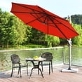 thumbnail image 1 of Costway 11ft Patio Offset Umbrella Cantilever Rotation Aluminum Tilt Cross Base Orange, 1 of 10