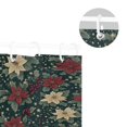 thumbnail image 5 of Yayeee Shower Curtain with Hooks 72"x72" Waterproof Fabric Bathroom Hanging Decor, Christmas Holly Leaves, 5 of 5