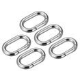 thumbnail image 1 of Monedero Correa Anillos, 5uds 34mm Metal Ovalado Resorte Broche Hebilla Accesorios para Bolsa Artesanía Bricolaje Accesorios Gancho Clip, Plateado Tono, 1 of 6