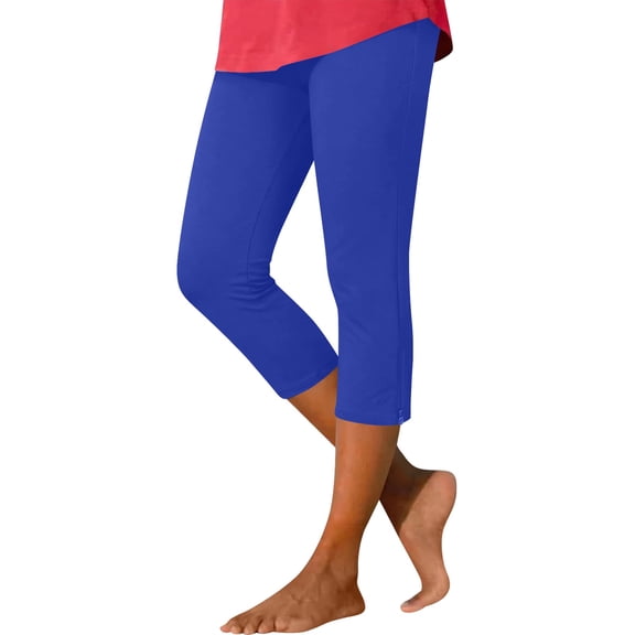 Capri Leggings for Women High Waisted Tummy Control Capri Yoga Pants with Pockets Split Hem Button Cropped Pants