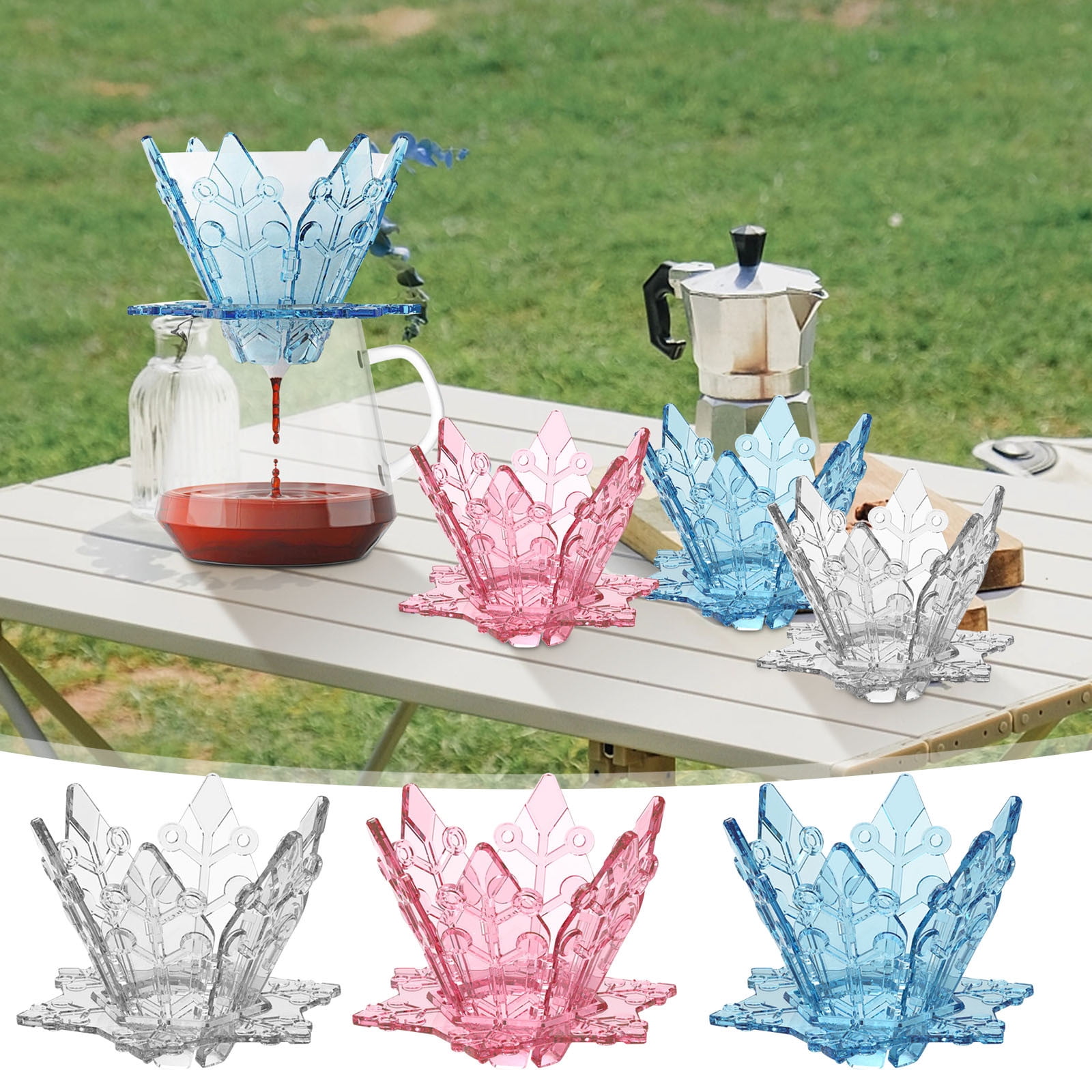 Limited Time Savings Coffee Dripper 1 2 Cups Resin Pour Over Coffee Maker Reusable Coffee Filter Cup Slow Brewing Accessories For Home Cafe Travel Camping Transparent Walmart