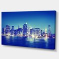 thumbnail image 2 of New York City Night Panorama - Extra Large Canvas Art Print, 2 of 4