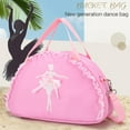 thumbnail image 5 of Cute Ballet Dance Backpack Sweet Ruffle Lace Tutu Dress Dance Shoulder Handbag Waterproof Small Duffle Bag Gym Bag, 5 of 21