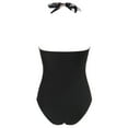 thumbnail image 5 of RXRXCOCO Women's One Piece Swimsuit Sexy Tummy Control V Neck Swimwear Halter Push up Bathing Suits, 5 of 10