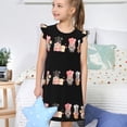 thumbnail image 4 of Fotbe Baker Gnome Vestido de Dormir para Niñas de 3 a 10 Años, Mangas Cortas, Estilo Princesa, Pijama Camisón con Mangas Voladas-X-Large, 4 of 6