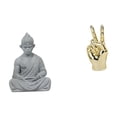 thumbnail image 1 of Estatua de mono,Estatua de Buda Mono para Interiores y Exteriores Budista,Figuras en miniatura meditando para decorar el jardín de casa.,Escultura de estatua,Estatuas y figuras con gestos de, 1 of 8