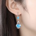 thumbnail image 5 of HANXIULIN Diamond-Studded Crystal Creative Earrings Dangle Earrings Temperament Long Drop Earrings for Women Girls, 5 of 6
