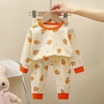 thumbnail image 2 of NOLDARES Toddler Boys Casual Fall Set 2 Piece Long Sleeve Print Pattern Pullover Tee Elastic Waist Joggers Soft Warm Outfits Clothes Size:6-12 M,Orange, 2 of 6