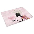 thumbnail image 2 of MKHERT Fashion Pink Flowers Girl with Floral Hair and Butterflies Doormat Rug Home Decor Floor Mat Bath Mat 30x18 inch, 2 of 3