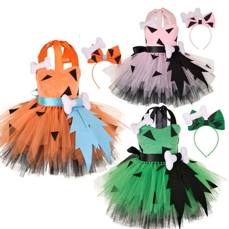 

Meijuhuga 1 Set Halloween Kids Dress Adorable Halloween Girls Mesh Tulle Princess Dress for Party Festival Decoration