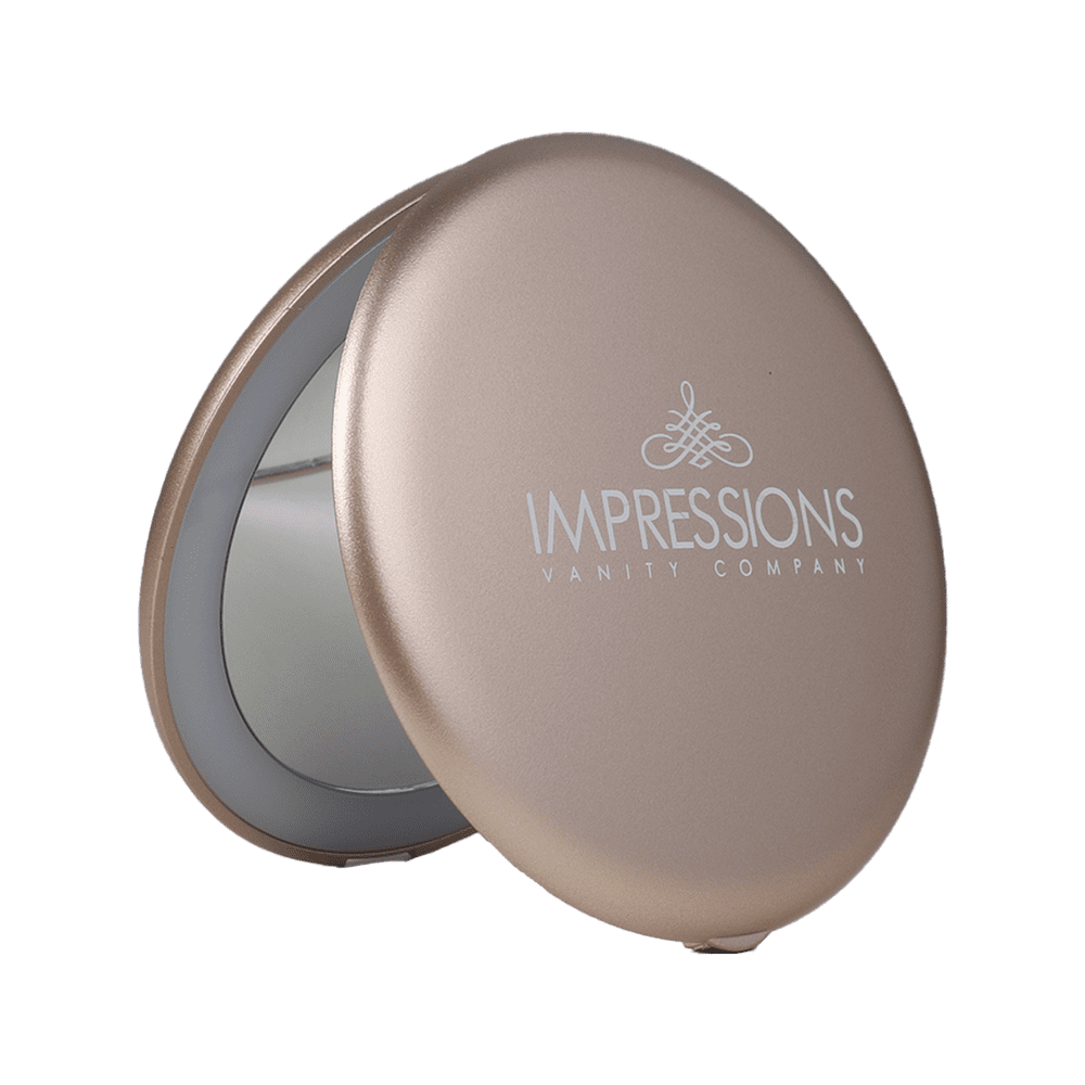IMPRESSIONS Infinity Mirror with LED Light, Bifold Wireless Compact