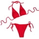 thumbnail image 4 of Cómodo Bikini sin espalda de color sólido para mujer Traje de baño de dos piezas Traje de baño Conjunto de ropa de playa OAVQHLG3B Store  lin121212, 4 of 4