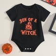 thumbnail image 2 of mgoYE Baby Boys Halloween Clothes Bodysuit Short Sleeve Romper Jumpsuit Outfit 0-18 Months(Black,12M), 2 of 8