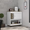 thumbnail image 2 of Caster wheels and particle board | Move bar cart easily, store wine and accessories, 2 of 3
