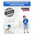 thumbnail image 2 of SEGA Sonic The Hedgehog Little Boys T-Shirt and French Terry Shorts Outfit Set Toddler to Big Kid, 2 of 5