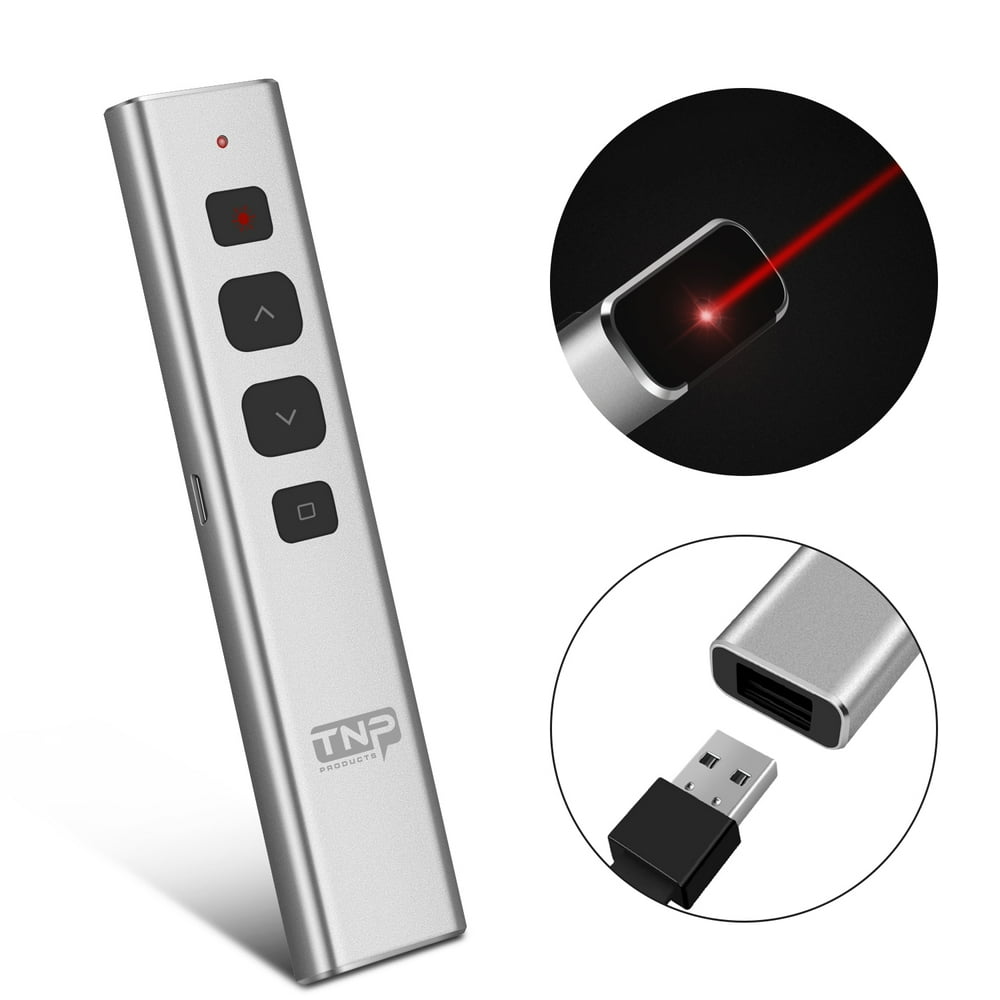 Presentation Clicker With Laser Pointer, Wireless Presenter Clicker For