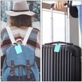 thumbnail image 5 of Square 2Pack PU Leather Flamingo Cruise Luggage Tag with Privacy Cover and Name ID Tag for Travel Handbags Backpacks Luggage Tags, 5 of 6