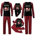 thumbnail image 1 of Penkiiy Pyjamas de Noël Assortis pour Famille Tenue Parent-Enfant Costumes de Noël Patchwork à Carreaux Vêtements de Maison Col Rond Manches Longues Pyjamas Deux Pièces Pyjamas de Noël Rouges, 1 of 5