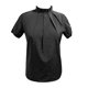 thumbnail image 3 of Gibobby Blusa de Trabajo de Manga Corta Camisa casual manga corta con cuello levantado color sólido para mujer(Negro,CH), 3 of 5
