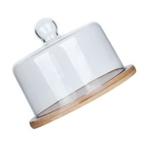 Cheese Dome Cake Glass Cover Desserts Food Display