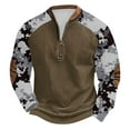 thumbnail image 2 of Blusas y camisas de manga larga con cuello redondo para hombre, sudadera con capucha de cuello redondo con cremallera y estampado, sudadera de manga larga, blusa de poliéster para hombre, 2 of 4