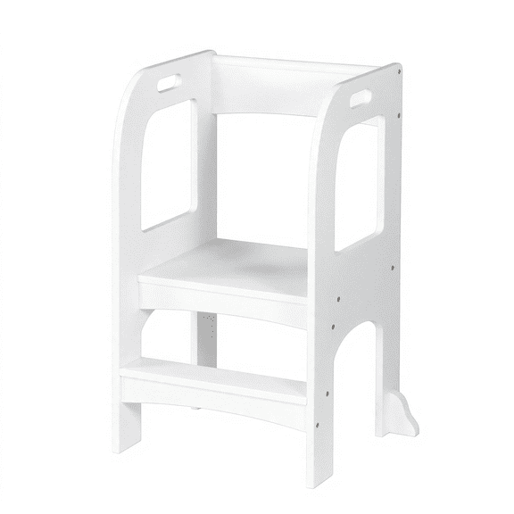 Child Standing Tower, Step Stools for Kids, Toddler Step Stool for Kitchen Counter, White