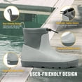 thumbnail image 3 of HSBDNZQ Deck Boots for Men's,Ankle Rubber Rain Boots Waterproof Anti-Slip Waterproof Shoes,Rubber Outdoor Fishing Boating Boots Water Work Shoes for Men, 3 of 6