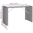 thumbnail image 4 of vidaXL Table de Bar avec Plateau en Verre Brun 185x80x110 cm Rotin Poly, 4 of 4
