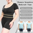 thumbnail image 7 of Eternatastic Women's Shapewear Bodysuit Tummy Control Body Shaper Round Neck Tank Tops Short Sleeve Butt Lifter, 7 of 7