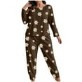 thumbnail image 3 of Censtreet Women's Plus Size 2 Piece Pajama Set Long Sleeve Shirt with Long Pajama Pant Printed Pj Lounge Sets XL-5XL, 3 of 5