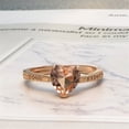 thumbnail image 2 of Anillos de joyería de corazón Anillos de bodas de cristal de moda para mujeres - Talla 7 (oro rosa), 2 of 5