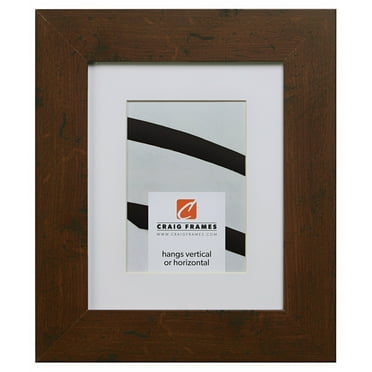 Craig Frames FM74DKW 11x14 inch Dark Walnut Brown Picture Frame Matted for an 8x10 Photo