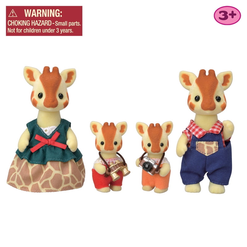 Calico Critters Highbranch Giraffe Family, Set of 4 Collectible Doll Figures