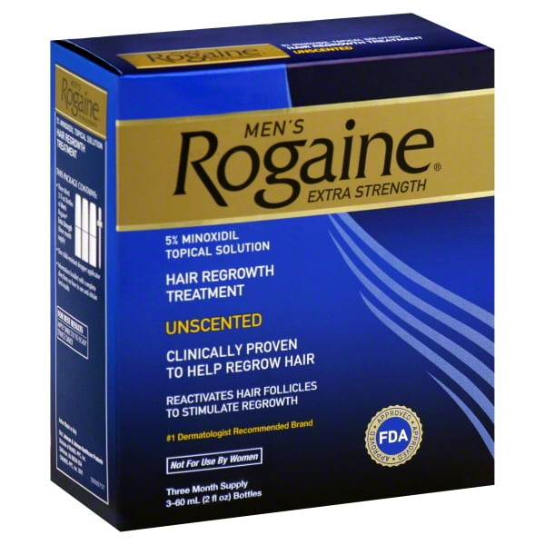 Johnson &amp; Johnson Rogaine Hair Regrowth Treatment, 3 ea