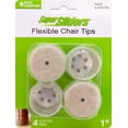 thumbnail image 6 of Super Sliders 1-inch Chair Leg Tips with Felt Pads, Clear Protectors for Hardwood Floors - 4-Pack, 6 of 7